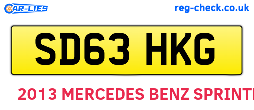 SD63HKG are the vehicle registration plates.