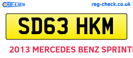 SD63HKM are the vehicle registration plates.