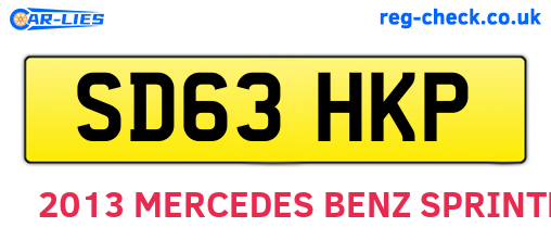 SD63HKP are the vehicle registration plates.