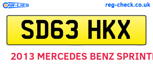 SD63HKX are the vehicle registration plates.