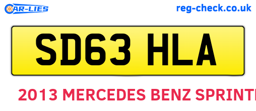 SD63HLA are the vehicle registration plates.