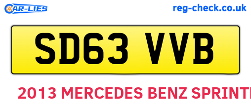 SD63VVB are the vehicle registration plates.