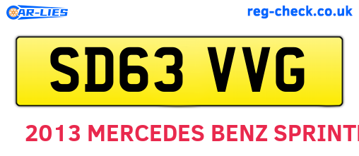 SD63VVG are the vehicle registration plates.