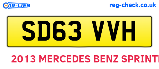 SD63VVH are the vehicle registration plates.