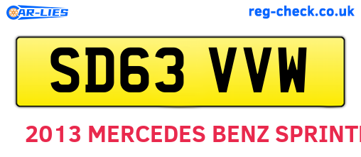 SD63VVW are the vehicle registration plates.