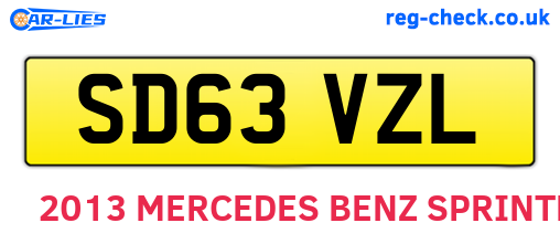 SD63VZL are the vehicle registration plates.