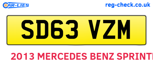 SD63VZM are the vehicle registration plates.