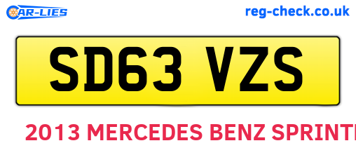 SD63VZS are the vehicle registration plates.