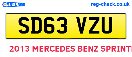 SD63VZU are the vehicle registration plates.