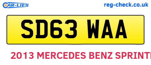 SD63WAA are the vehicle registration plates.