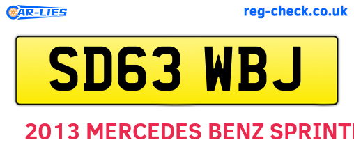 SD63WBJ are the vehicle registration plates.