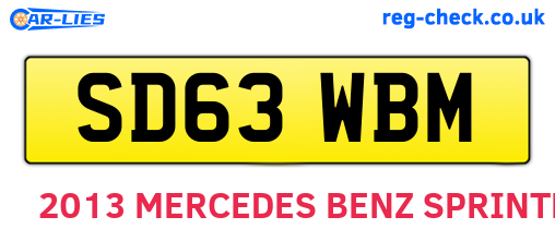 SD63WBM are the vehicle registration plates.