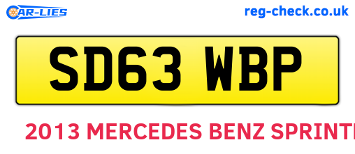 SD63WBP are the vehicle registration plates.