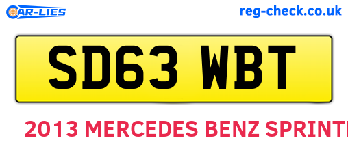 SD63WBT are the vehicle registration plates.