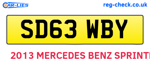 SD63WBY are the vehicle registration plates.