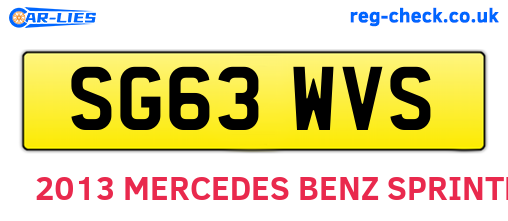 SG63WVS are the vehicle registration plates.