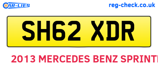 SH62XDR are the vehicle registration plates.