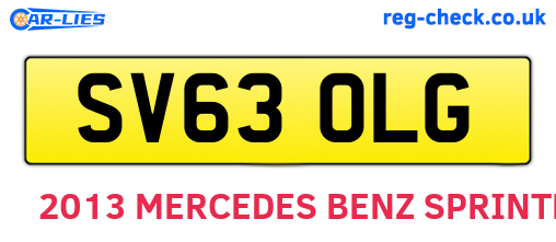 SV63OLG are the vehicle registration plates.
