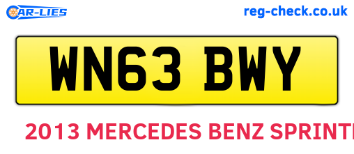 WN63BWY are the vehicle registration plates.