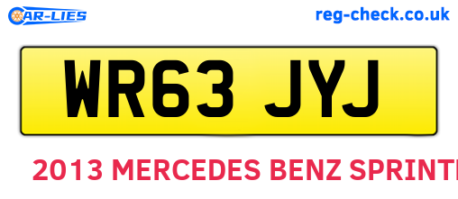 WR63JYJ are the vehicle registration plates.