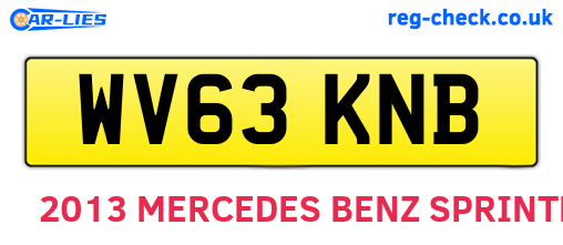 WV63KNB are the vehicle registration plates.