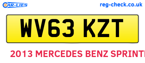 WV63KZT are the vehicle registration plates.