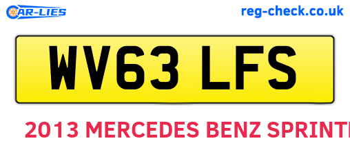 WV63LFS are the vehicle registration plates.