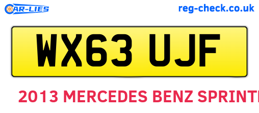 WX63UJF are the vehicle registration plates.