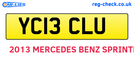 YC13CLU are the vehicle registration plates.