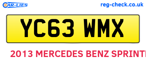 YC63WMX are the vehicle registration plates.