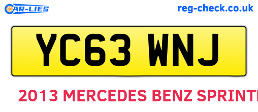YC63WNJ are the vehicle registration plates.
