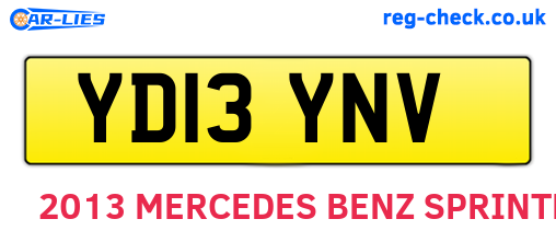 YD13YNV are the vehicle registration plates.