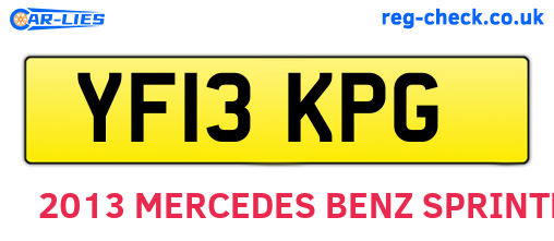 YF13KPG are the vehicle registration plates.