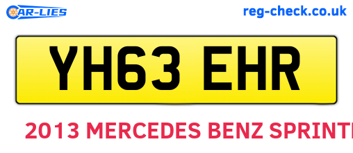 YH63EHR are the vehicle registration plates.