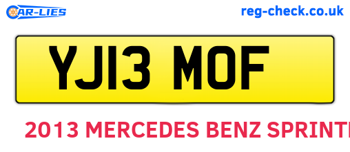 YJ13MOF are the vehicle registration plates.