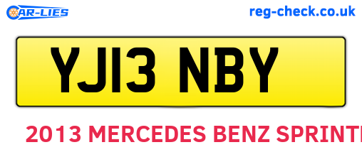 YJ13NBY are the vehicle registration plates.