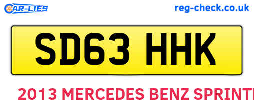 SD63HHK are the vehicle registration plates.