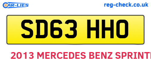 SD63HHO are the vehicle registration plates.