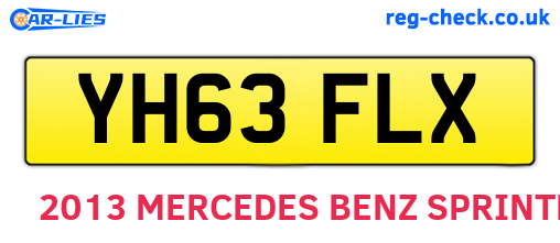 YH63FLX are the vehicle registration plates.