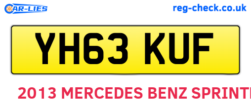 YH63KUF are the vehicle registration plates.