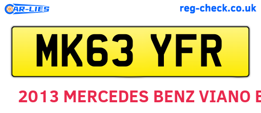 MK63YFR are the vehicle registration plates.