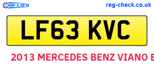 LF63KVC are the vehicle registration plates.