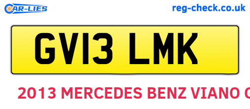 GV13LMK are the vehicle registration plates.