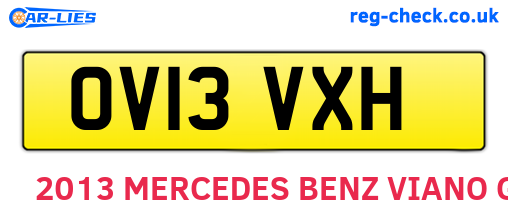 OV13VXH are the vehicle registration plates.