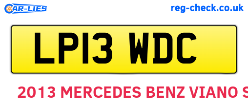 LP13WDC are the vehicle registration plates.