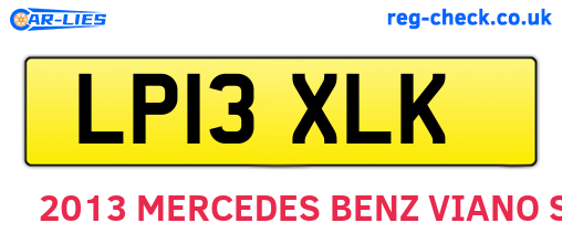 LP13XLK are the vehicle registration plates.