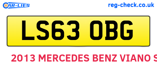 LS63OBG are the vehicle registration plates.