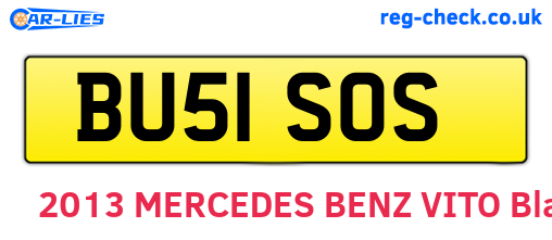 BU51SOS are the vehicle registration plates.
