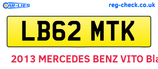 LB62MTK are the vehicle registration plates.
