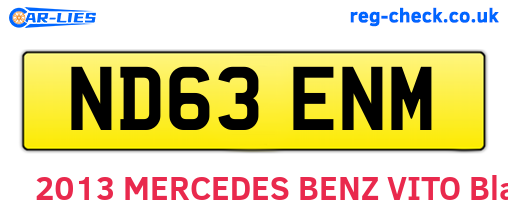ND63ENM are the vehicle registration plates.